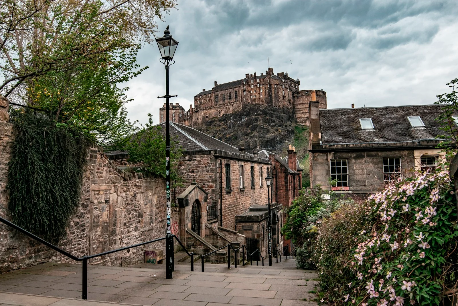 Castle above the lane