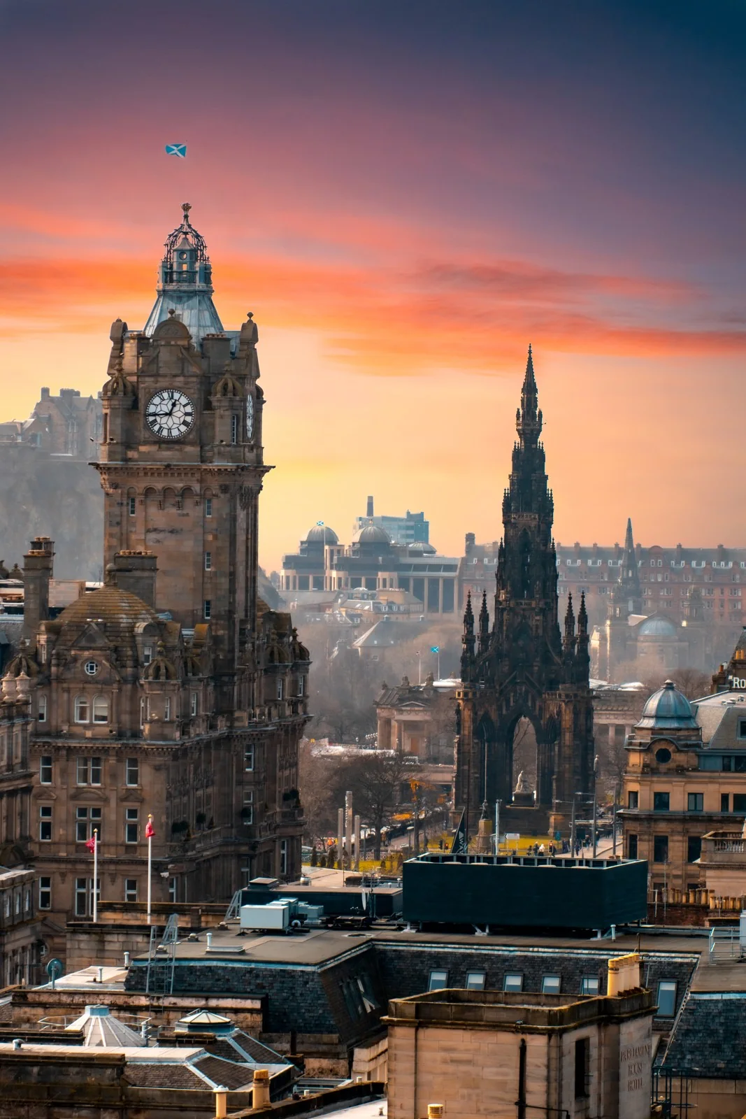 Edinburgh skyline - sunset edit